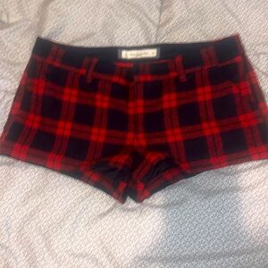 Plaid flannel shorts